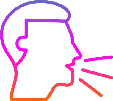 Konuşma kabarcığı vektör çizim tasarımı olan erkek profili