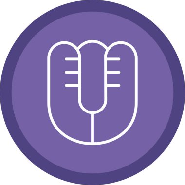 Mikrofon. Web simgesi basit illüstrasyon