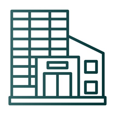 Basit Alışveriş Merkezi simgesi, vektör illüstrasyonu