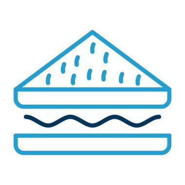 Sandviç. Web simgesi basit illüstrasyon           