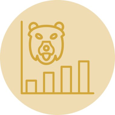 Ayı. Web simgesi basit illüstrasyon