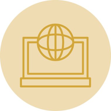 Web tarayıcı simgesi, vektör illüstrasyonu basit tasarım