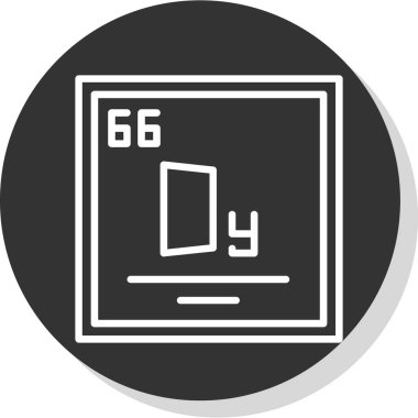 Dysprosium simgesinin vektör çizimi 