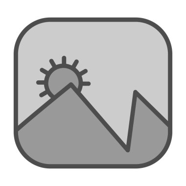 dağ simgesi, vektör illüstrasyonu