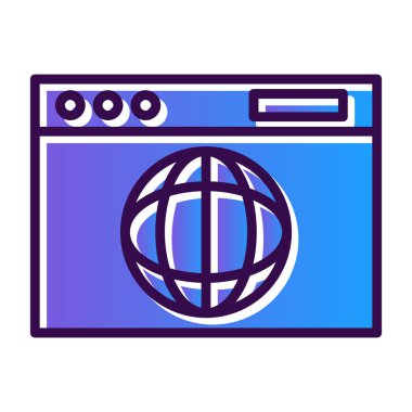 Web tarayıcı simgesi vektör illüstrasyonu 