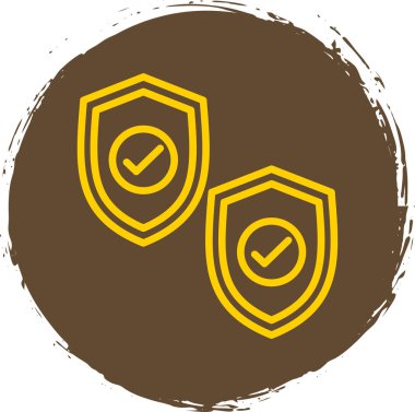 Güvenlik kalkanı simgeleri. vektör illüstrasyonu.