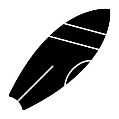 Sörf tahtası simgesinin vektör çizimi 