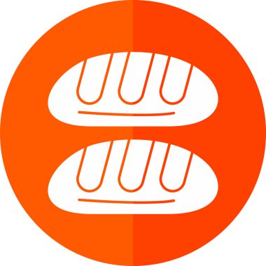 Ekmek. Web simgesi basit illüstrasyon                