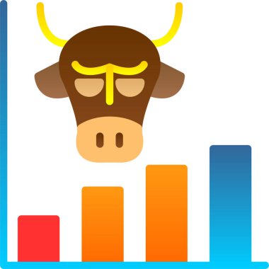 düz biçimli inek işi grafik simgesi