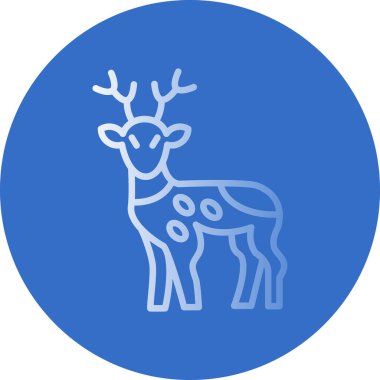 Geyik. Web simgesi basit illüstrasyon