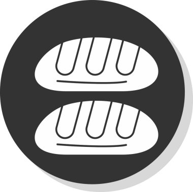 Ekmek. Web simgesi basit illüstrasyon                