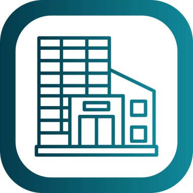 Basit Alışveriş Merkezi simgesi, vektör illüstrasyonu