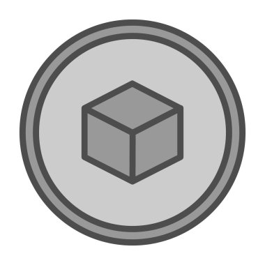 Küp simgesi, vektör illüstrasyon tasarımı