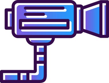 CCTV kamera simgesi, vektör illüstrasyonu