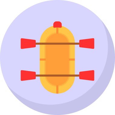 Rafting simgesinin vektör illüstrasyonu 