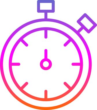 Doldurulmuş kronometre simgesi - taslak biçimi