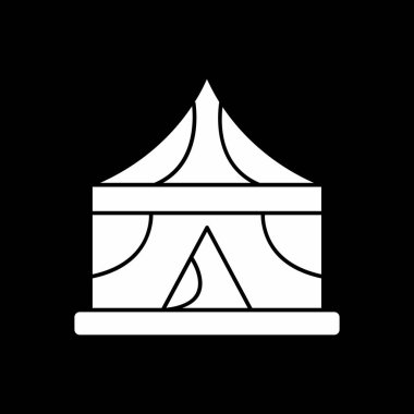 Çadır ikonu. vektör simgesi