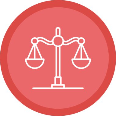 denge ölçekleri renk çizgisi simgesi, vektör illüstrasyonu 