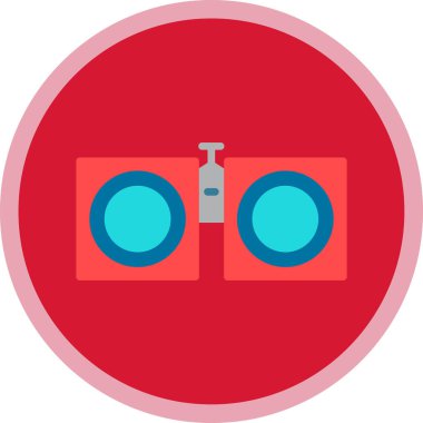 Dürbün simgesi vektör illüstrasyonu basit tasarım