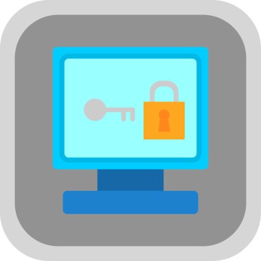 bilgisayar kilidi vektör çizimi