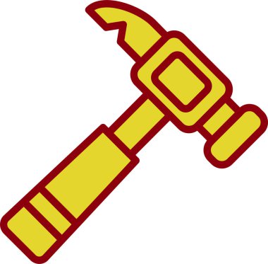 Çekiç simgesi, vektör illüstrasyonu basit tasarım