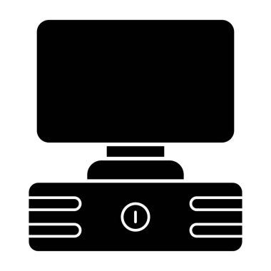 pc bilgisayar simgesinin vektör illüstrasyonu 