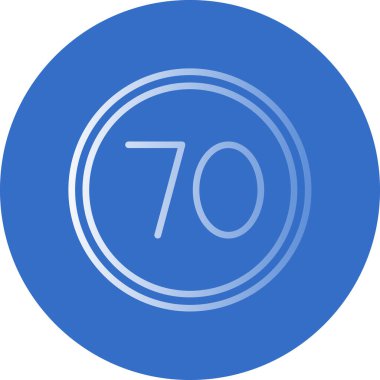 Mavi daire simgesinin vektör illüstrasyonu