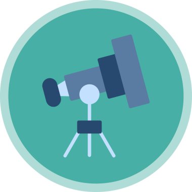 Teleskop. Web simgesi basit illüstrasyon