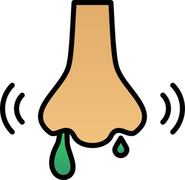 Ağlayan burun, vektör illüstrasyonu