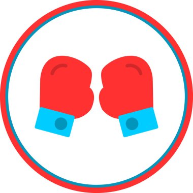 Boks eldiveni simgesi, vektör illüstrasyonu 