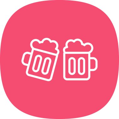 Bira festivali simgesi, vektör illüstrasyonu 