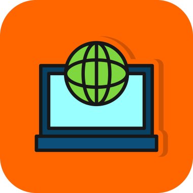 Web tarayıcı simgesi, vektör illüstrasyonu basit tasarım