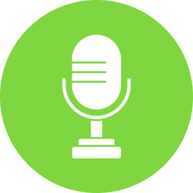 Mikrofon. Web simgesi basit illüstrasyon