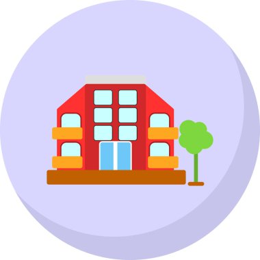 Ev. Web simgesi basit illüstrasyon
