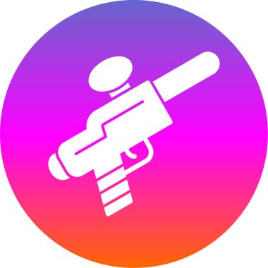 Paintball tabancası simgesi, vektör illüstrasyonu 