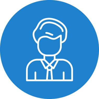 Yönetici düz simgesinin vektör illüstrasyonu 