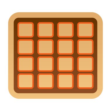 waffle düz vektör simgesi 