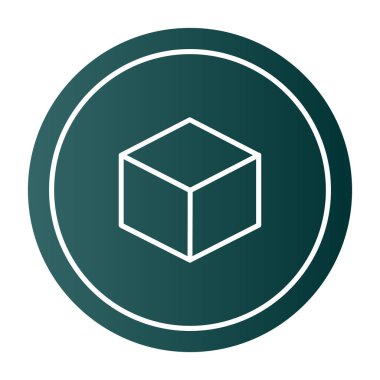 Küp simgesi, vektör illüstrasyon tasarımı