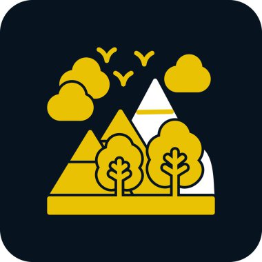 Bir ağaç simgesinin vektör illüstrasyonu