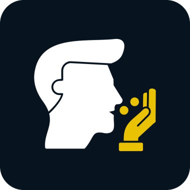 İnsan simgesiyle el, illüstrasyon, vektör işareti