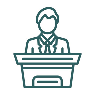 Beyaz arkaplanda işadamı simgesi vektör işareti ve sembol izole,