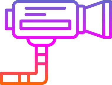 CCTV kamera simgesi, vektör illüstrasyonu