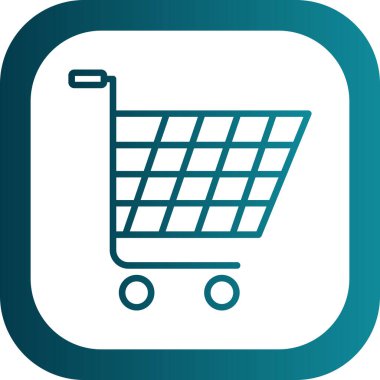 Alışveriş arabası ikonu, illüstrasyon 