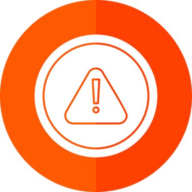 Dikkat uyarı simgesi tam taslak biçiminde 