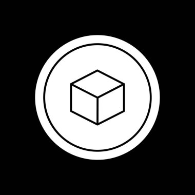 Küp simgesi, vektör illüstrasyon tasarımı