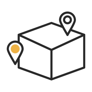 vektör konumu simgesi, basit tasarım illüstrasyonu