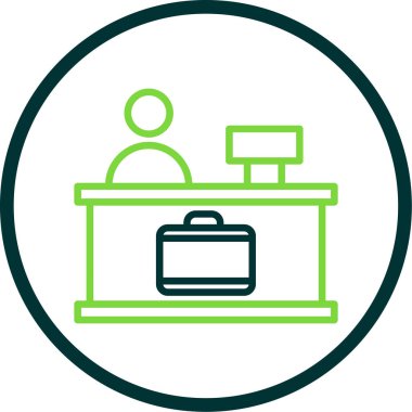 Ofis simgesinin vektör illüstrasyonu