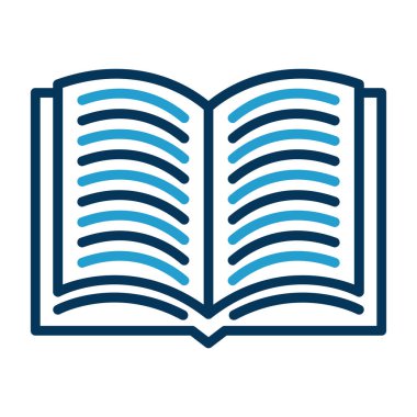 kitap simgesi, vektör illüstrasyonu basit tasarım