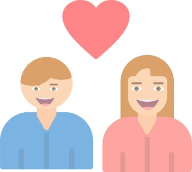 Kalp karakterli bir çift aşık.