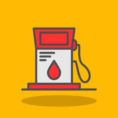 benzinlik ikonu vektör illüstrasyonu 